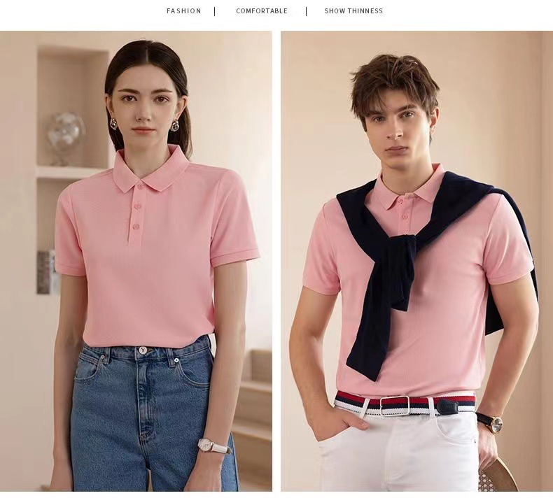 Solid-color POLO shirts, custom-printed work clothes, lapel short-sleeved T-shirts, group uniforms, work clothes, company uniforms, embroidery pic 22