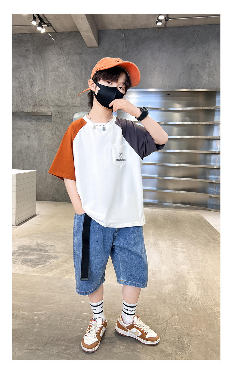 大男童夏装短袖t恤夏季薄款全棉2024新款儿童夏季半袖体恤帅气潮详情11