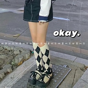 复古油画印花中筒袜创意个性潮流袜子国潮风学生情侣袜ins插画袜详情7