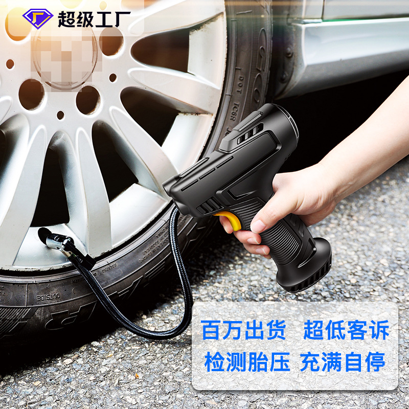 Chezhiku brand portable car air pump, mini electric tire, air pump, handheld dual-purpose rechargeable inflatable tent for vehicles pic 9