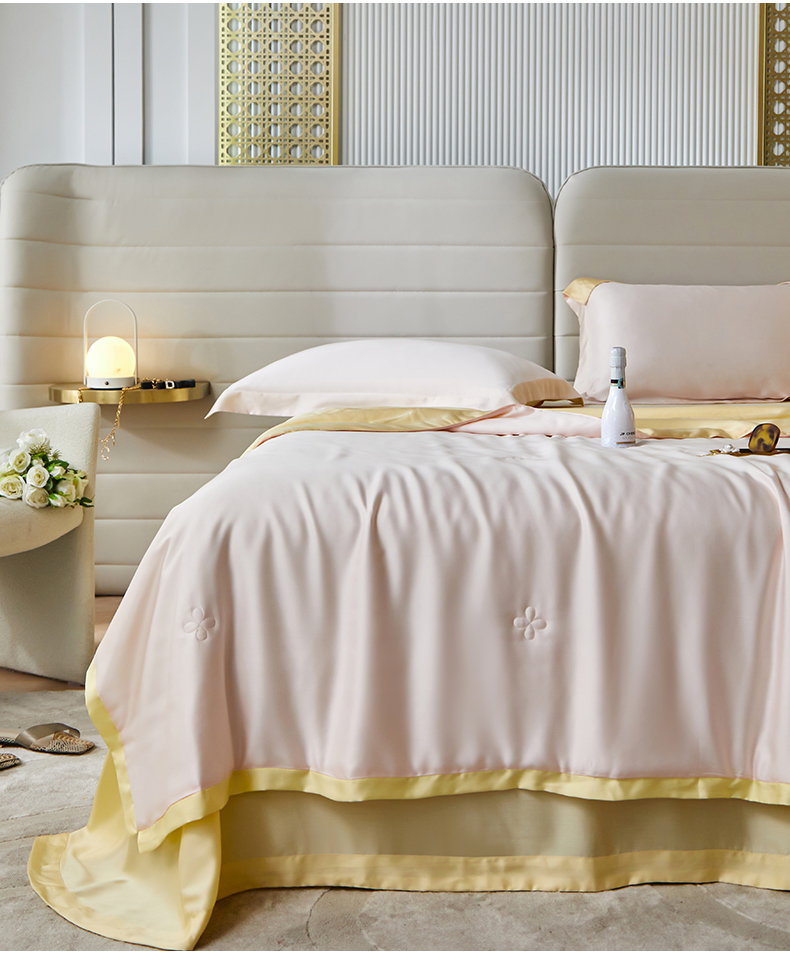 高端120支天丝夏凉被四件套夏季薄被子可水洗冰丝夏被真丝空调被.详情23