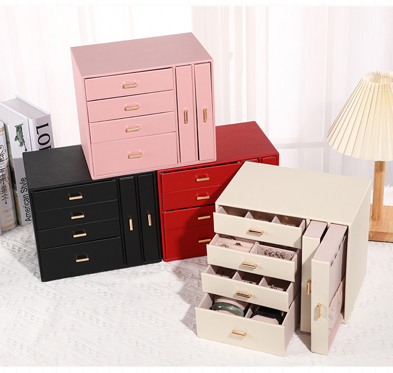 瑾奇欧式多层抽屉大容量首饰盒公主珠宝耳环戒指收纳盒手链项链饰品盒详情18