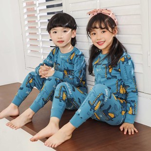 尺码100-160夏季童装家居服儿童短袖套装童T恤睡衣男女童短袖套装详情18
