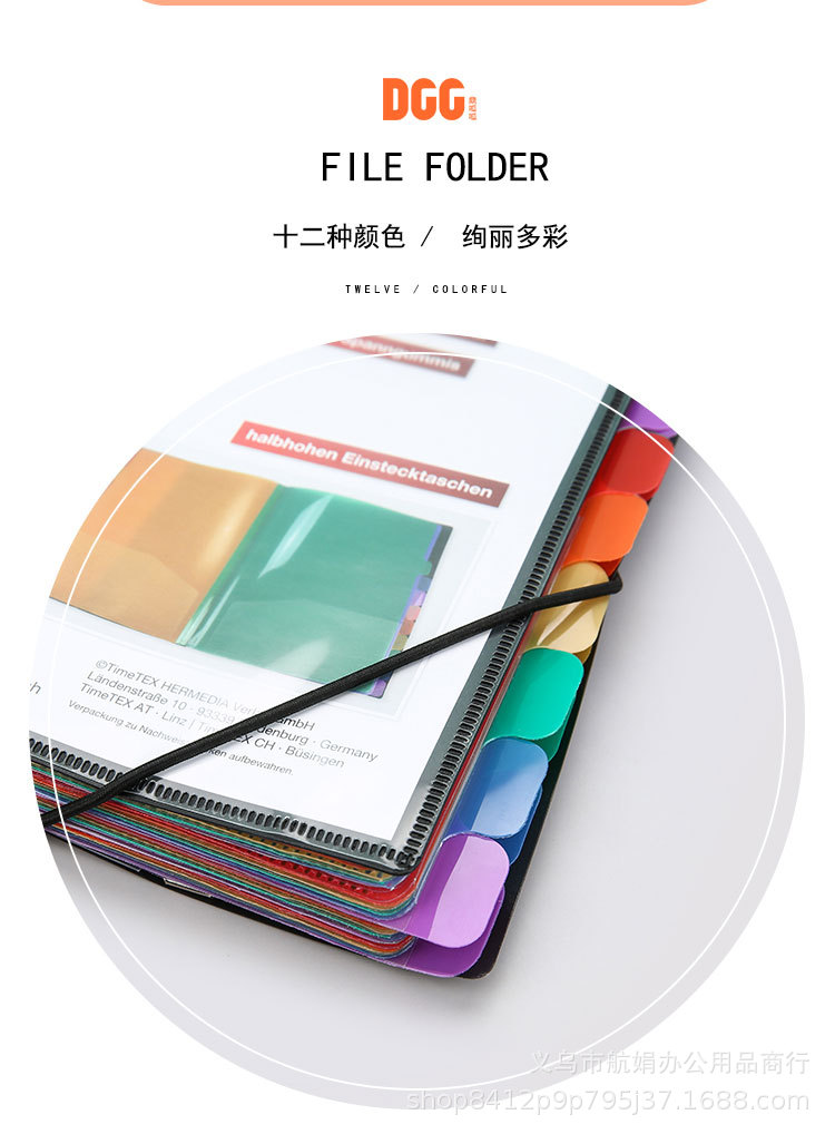 DGG Rainbow Student Storage Information Book, pp material Rainbow Classification Folder, Direct supply from Office Supplies Manufacturer pic 3