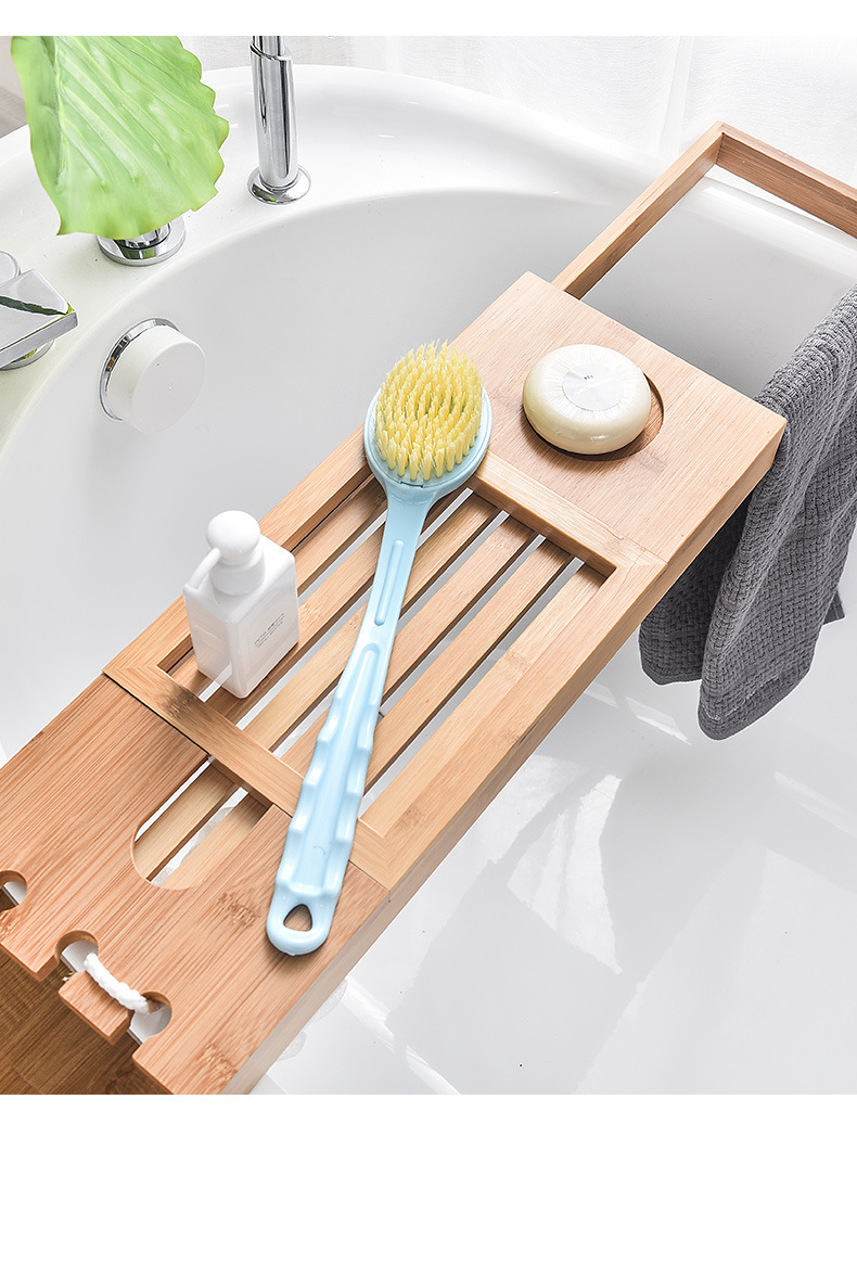 New soft-bristled anti-slip long-handled bath brush for adult bathing, back scrubbing, exfoliation and cleaning pic 16