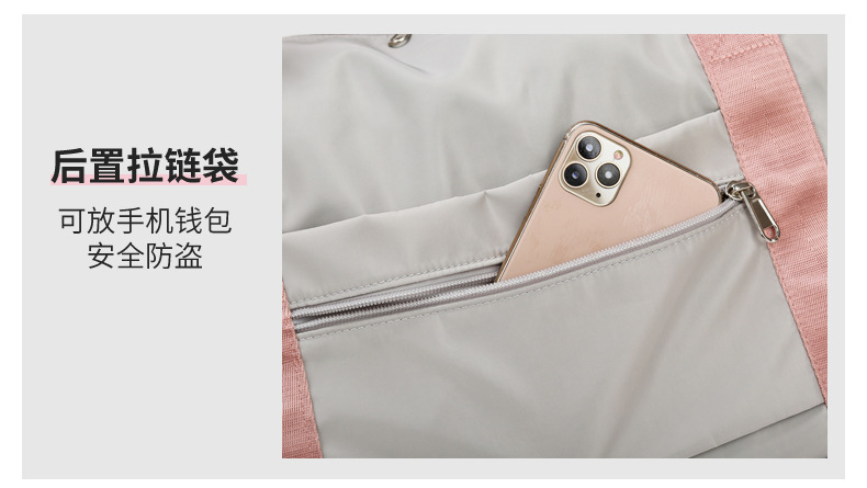 Wholesale dry and wet separation sports hand-held shoulder bags, yoga and fitness bags, folding and storage large-capacity travel bags, LOGO pic 15