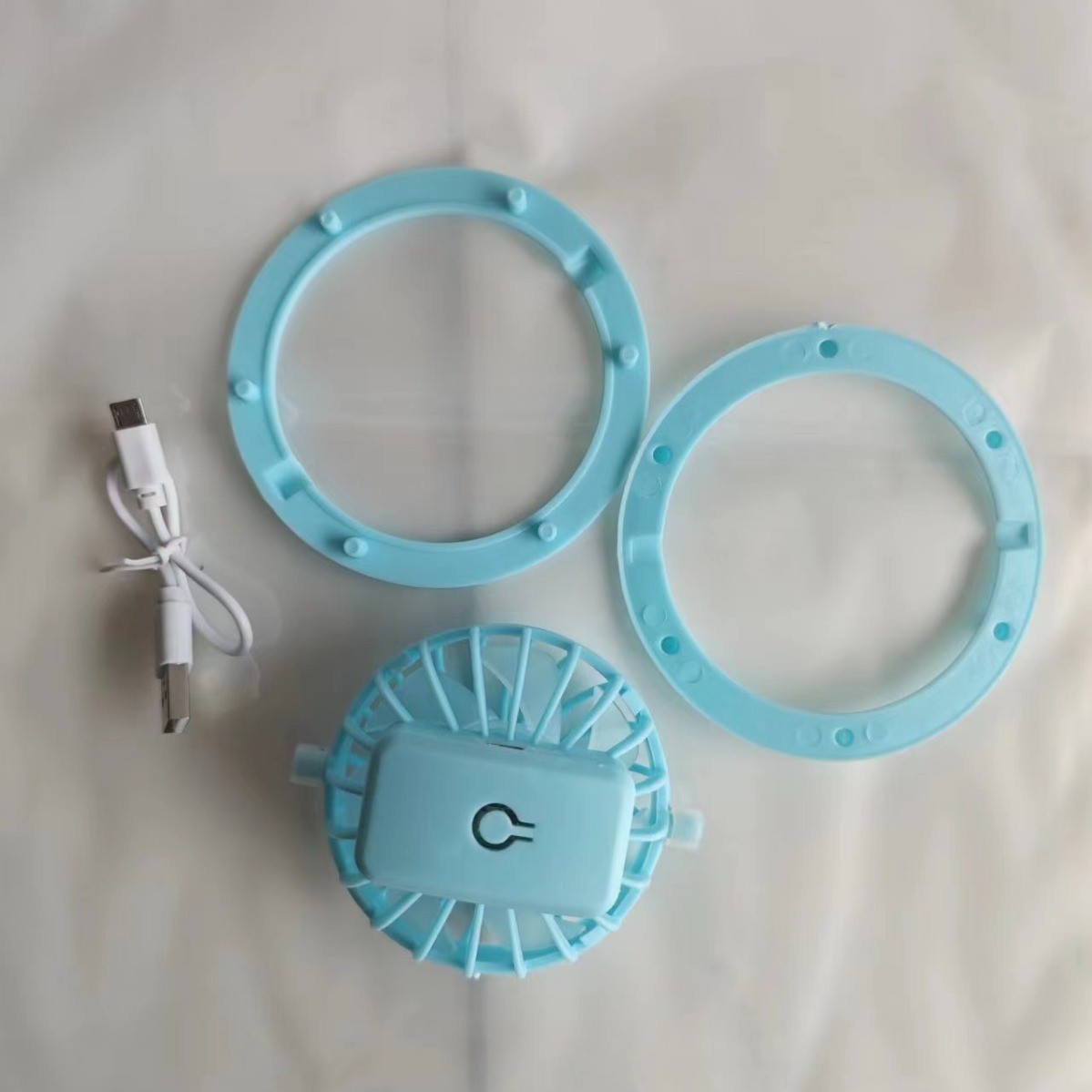 新款太阳能风扇帽180-360°旋转可拆卸风扇配件USB充电小风扇批发详情23