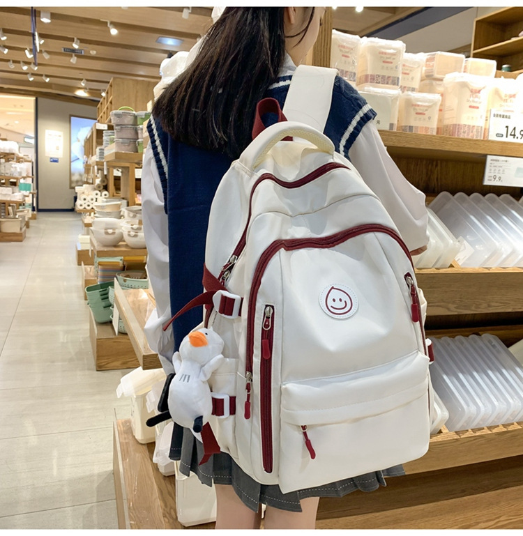 2023 fashionable student backpack, Japanese style Instagram simple Korean version backpack for junior high school, senior high school and college students pic 25