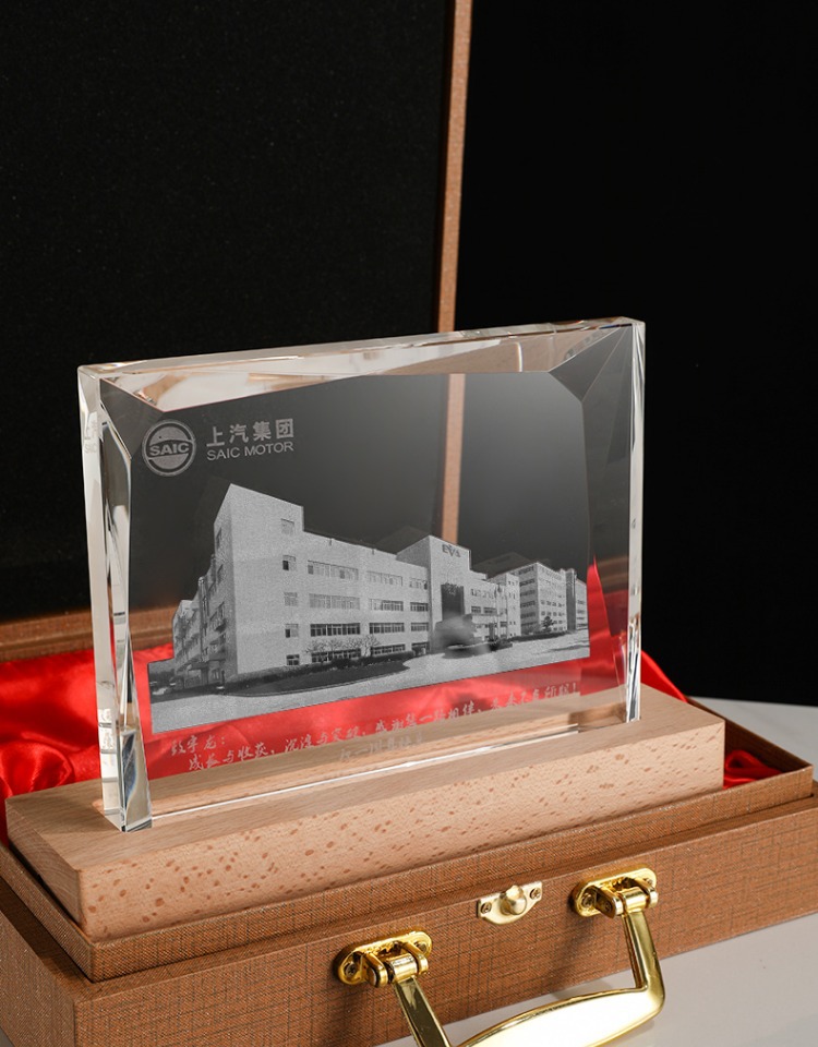 水晶内雕发光实木led底座工艺品退休礼物送领导客户水晶礼品摆件详情15