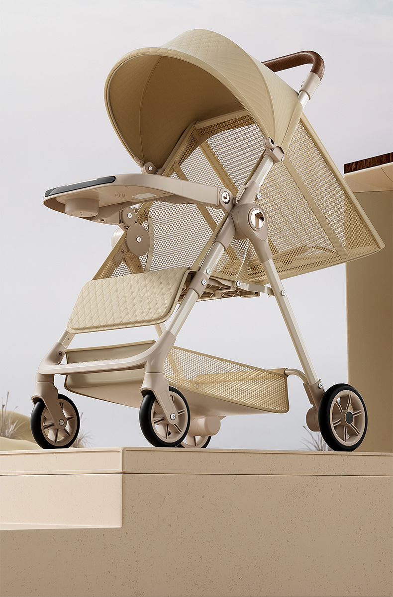 跨境婴儿手推车高景观遛娃神器便携式可坐可躺可折叠儿童口袋车详情13