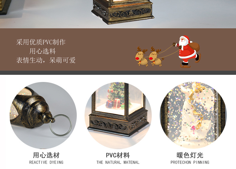 跨境新款圣诞节装饰拱形风灯发光圣诞微景观小夜灯创意圣诞礼物详情13
