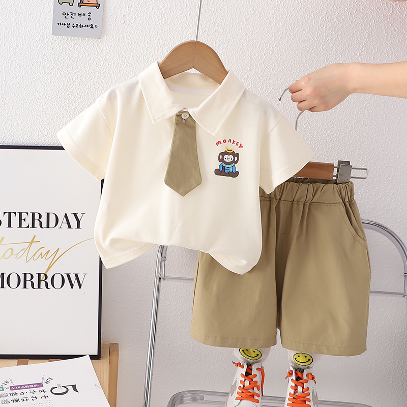 学院风女童jk裙套装学院风时髦洋气兄妹装套装女短袖裙子女孩套装详情3