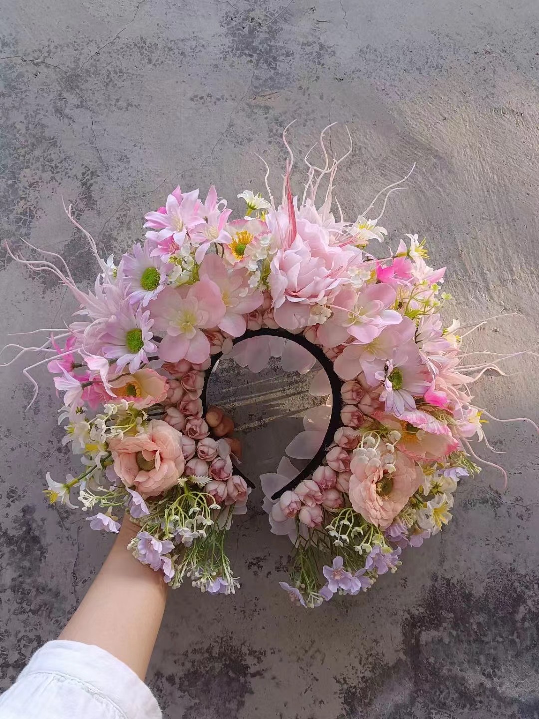 福建泉州浔埔女簪花头饰民族风花围高颜值爆款仿真花泉州簪花新款详情25