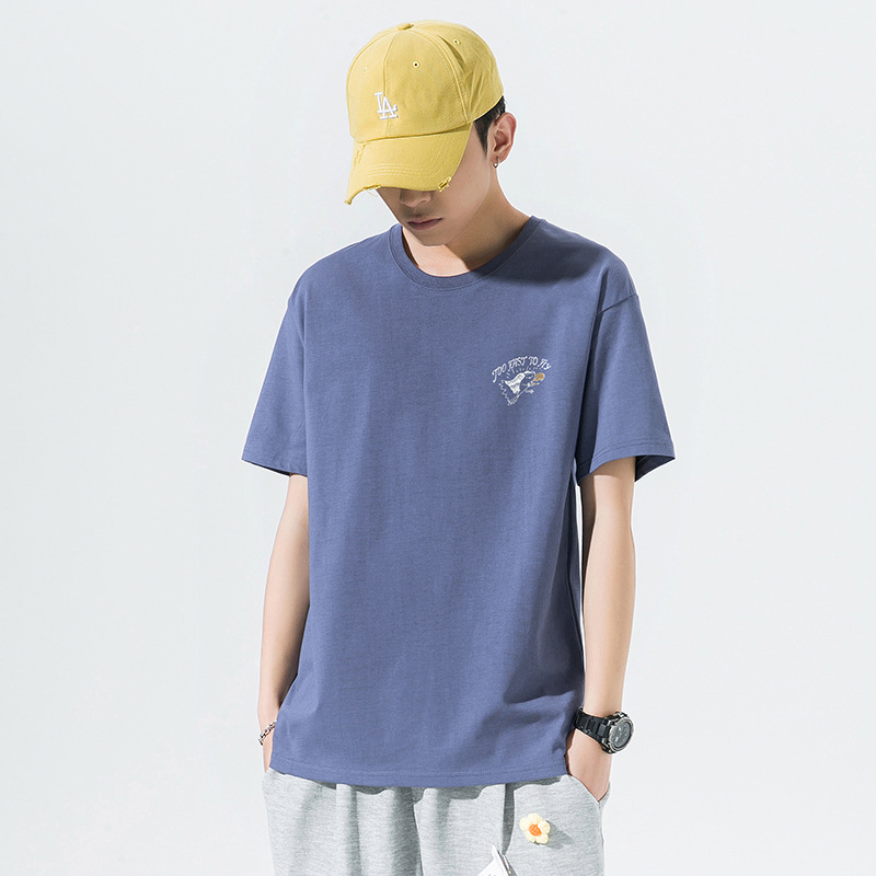 大码短袖t恤男2023夏新款棉T笑脸印花宽松男装男士爆款跑量T恤男详情26