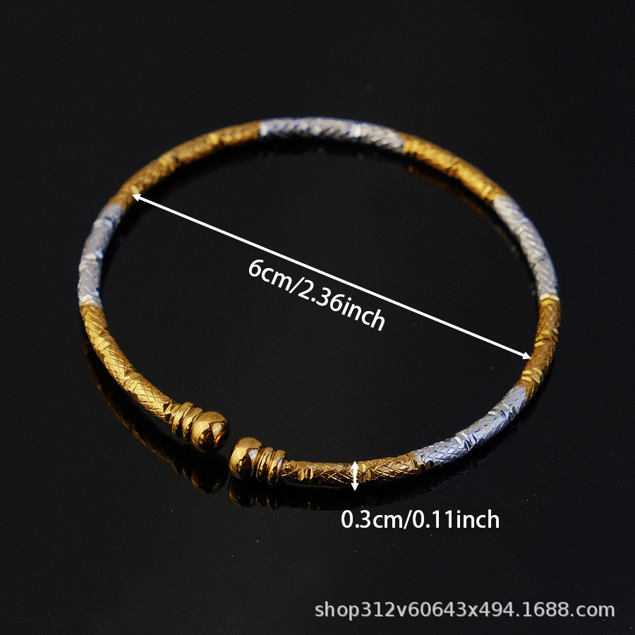 3MM gold-plated bracelet for women, African gold bead bracelet, gift for Ethiopian wedding brides pic 4