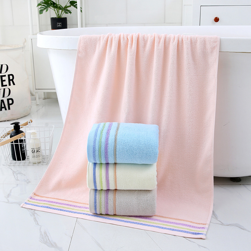 100% algodón 32 hilos toalla de baño grande 70*140cm para el hogar uso diario regalo absorbente toalla de baño puede bordar logotipo fábrica al por mayor pic 8