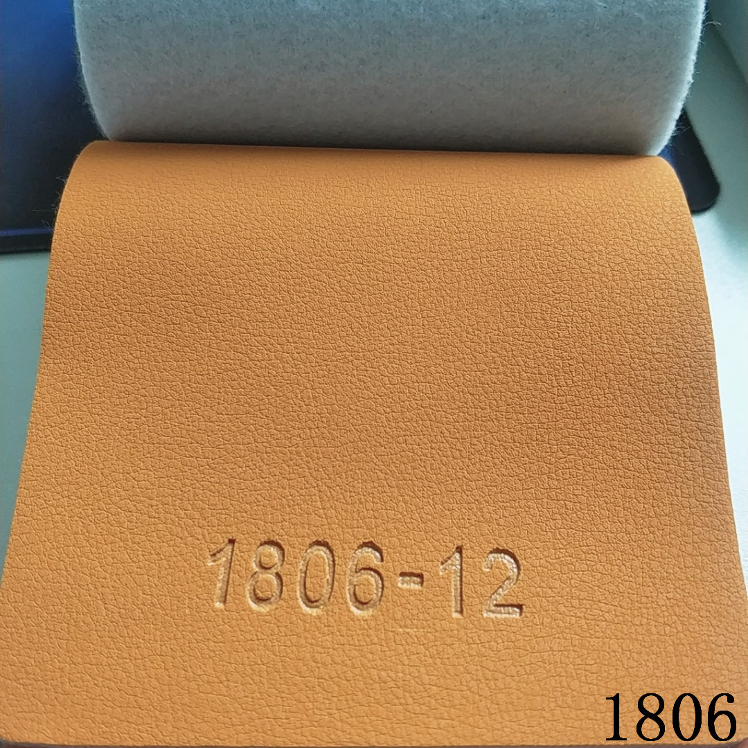 1.5mm solvent-free hydrolysis-resistant semi-PU /PVC artificial leather with a velvet base for car seats and office sofas pic 6