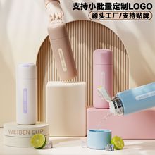 高颜值渐变手提男女学生316不锈钢保温杯创意子弹头礼品水杯批发详情4