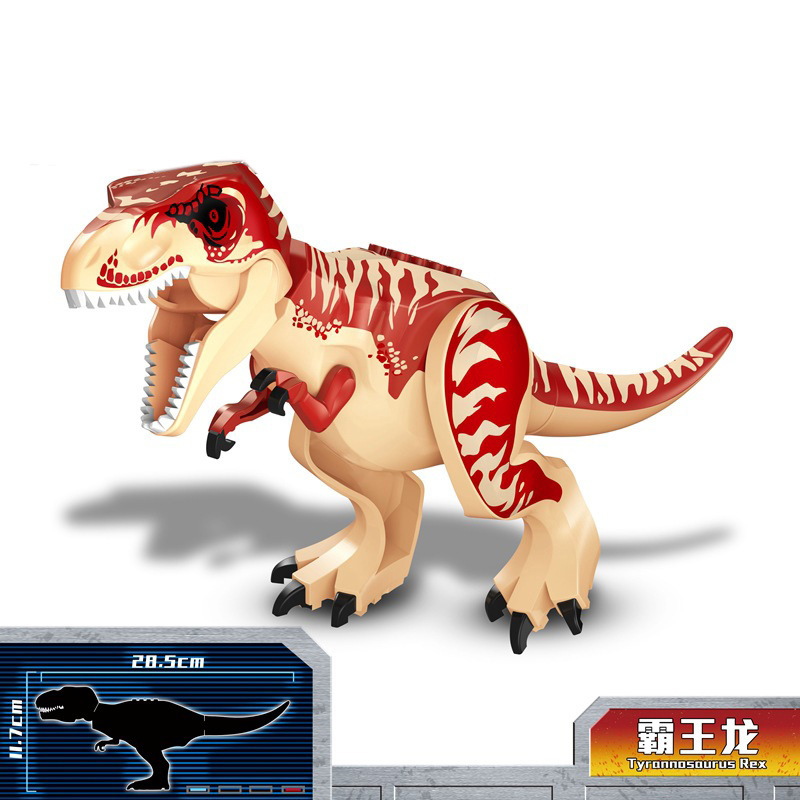 Nuevo estilo jurásico big dinosaurio bloques t-rex brachiosaurus triceratops puzzle bloques juguetes paquete en bolsa pic 52