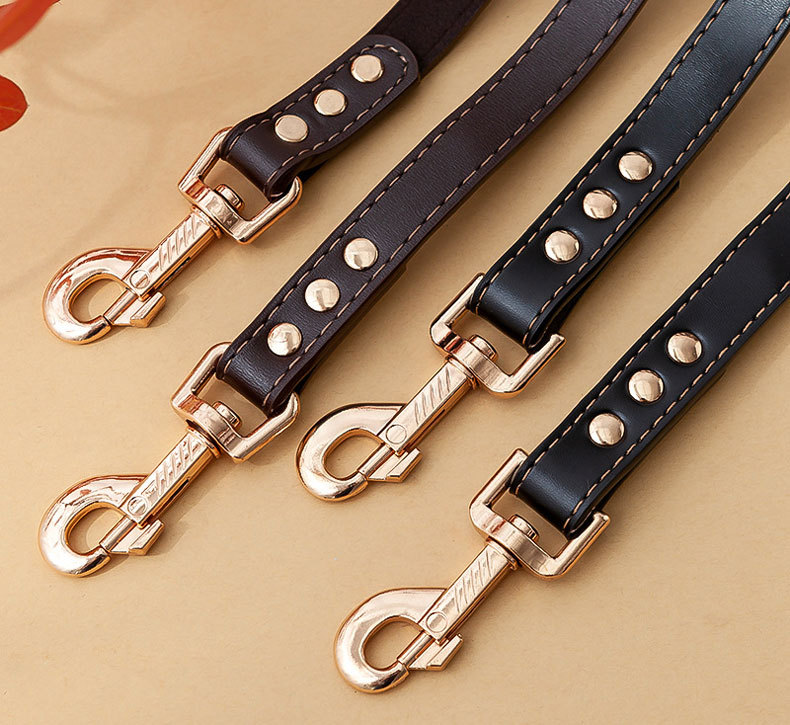 Crossover nuevo tipo de perro PU cuero cuerda de tracción collar correa fuerte pequeño medio grande universal para perros 1.3 1.5 metros pic 5