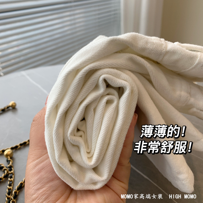 软糯！太舒服了简约百搭高腰显瘦白色牛仔裤女天丝长裤直筒裤详情3