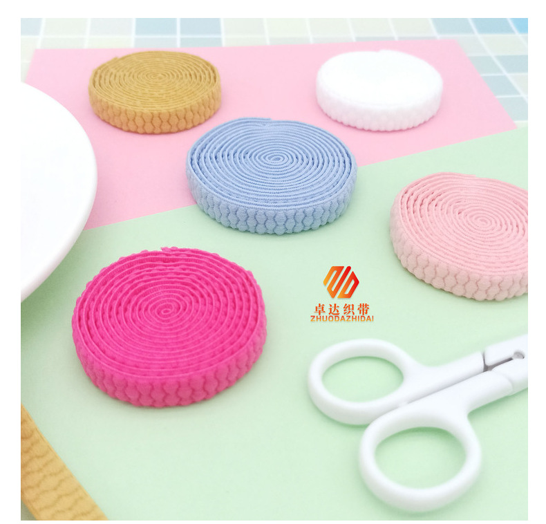 Wholesale of suede soft underwear shoulder straps in black and white, nylon high-elastic elastic bands, and colorful elastic webbing from the manufacturer pic 16