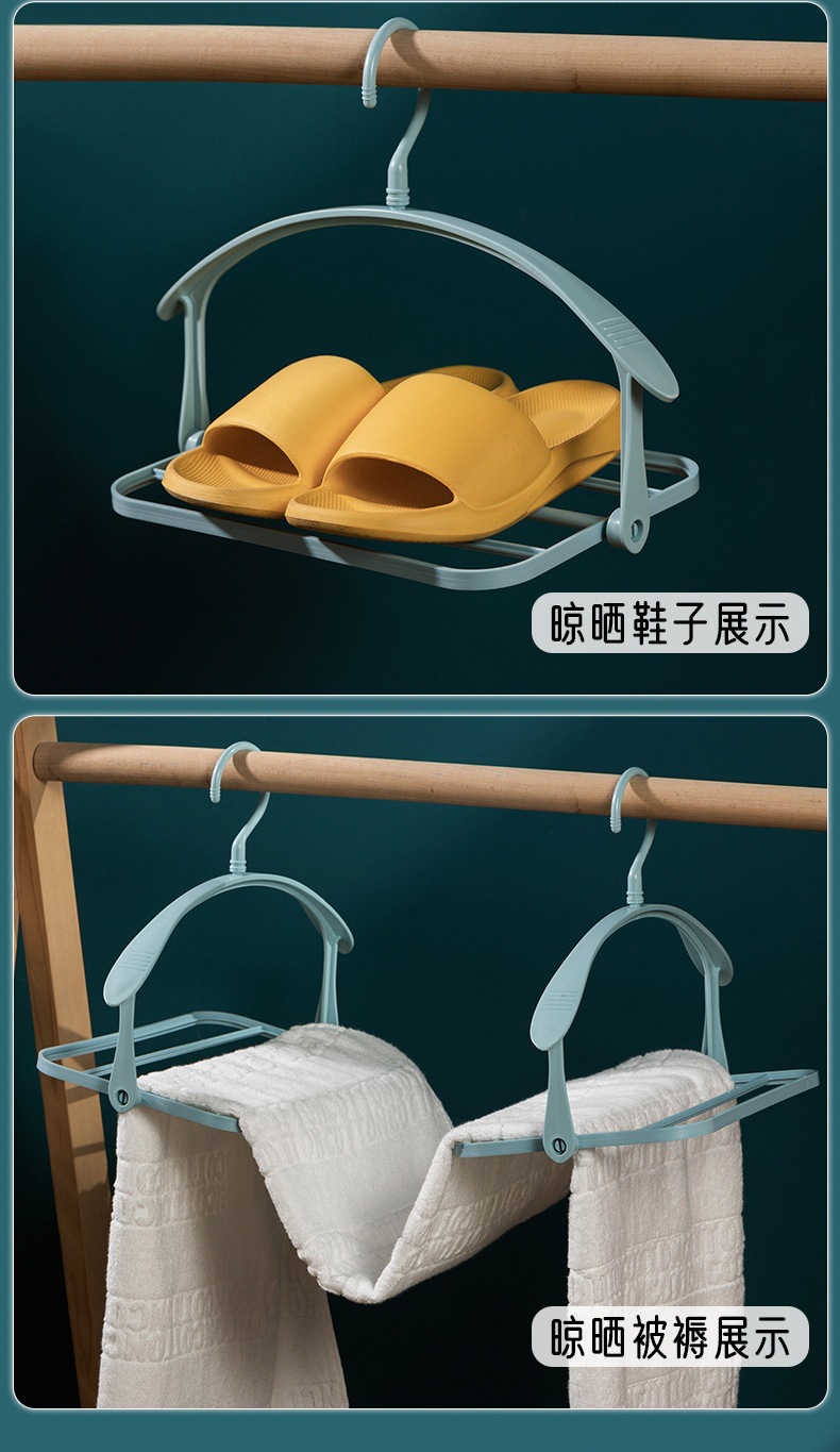 Rotating clothes hanger, multi-functional shirt, anti-wrinkle, widened and thickened shoulder, rotatable clothes hanger, quick drying and drying of clothes and shoes pic 6