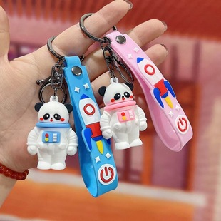 创意可爱卡通软胶宇航员钥匙扣太空人汽车钥匙链情侣包挂件小礼品详情1