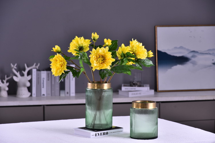 Factory direct sales of high-end artificial dahlia with realistic touch, wholesale of high-end artificial dahlia for home decoration, shopping malls and hotels pic 18