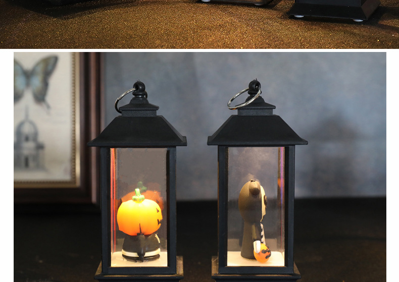 Cross-border new Halloween pumpkin lanterns, LED light wind lanterns, bar secret room Halloween costume supplies and props pic 8