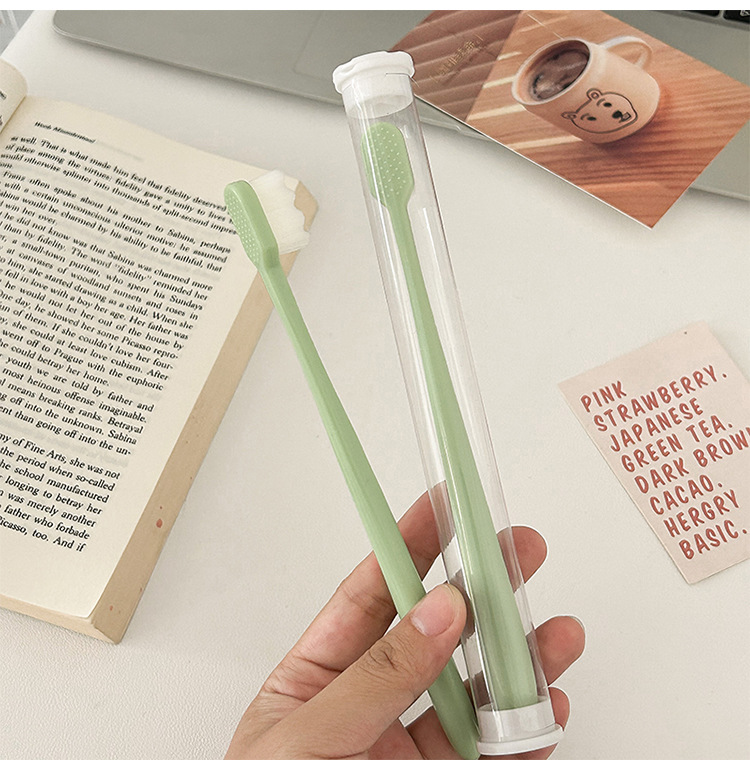 Japanese micro-nano 10,000-bristle toothbrush, ultra-fine soft bristles, postpartum confinement, adult home 10,000-bristle individual packaging toothbrush pic 10