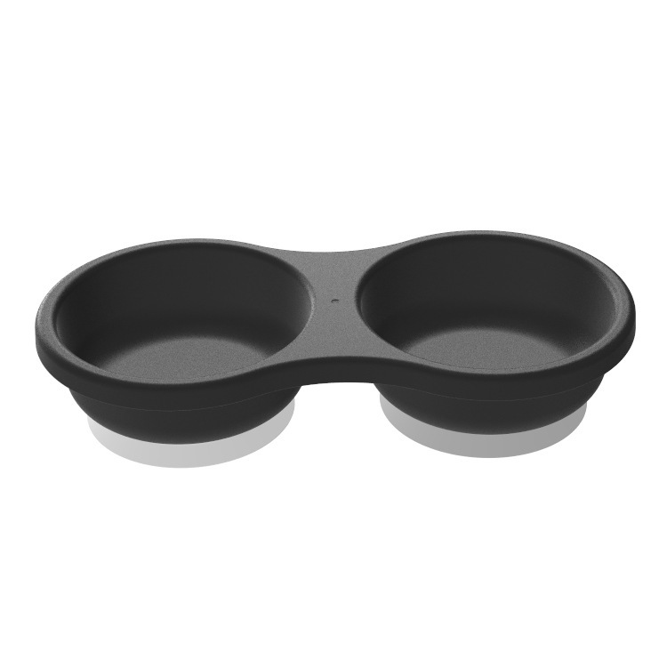 New plastic pp material suction cup pet double-bowl, cat bowl, dog bowl, pet food set with suction cups at the bottom pic 5