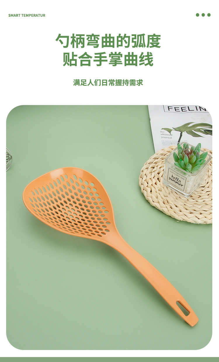 High-temperature resistant large strainer, household kitchen long handle filter screen spoon for scooping dumplings, strainer for scooping noodles, draining water, strainer fence pic 12