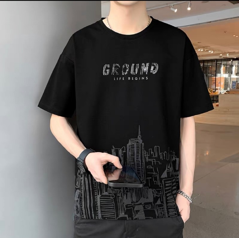 男士3.5元上班工作耐磨耐脏短袖T恤衣服便宜上衣服半袖打底衫大码详情2