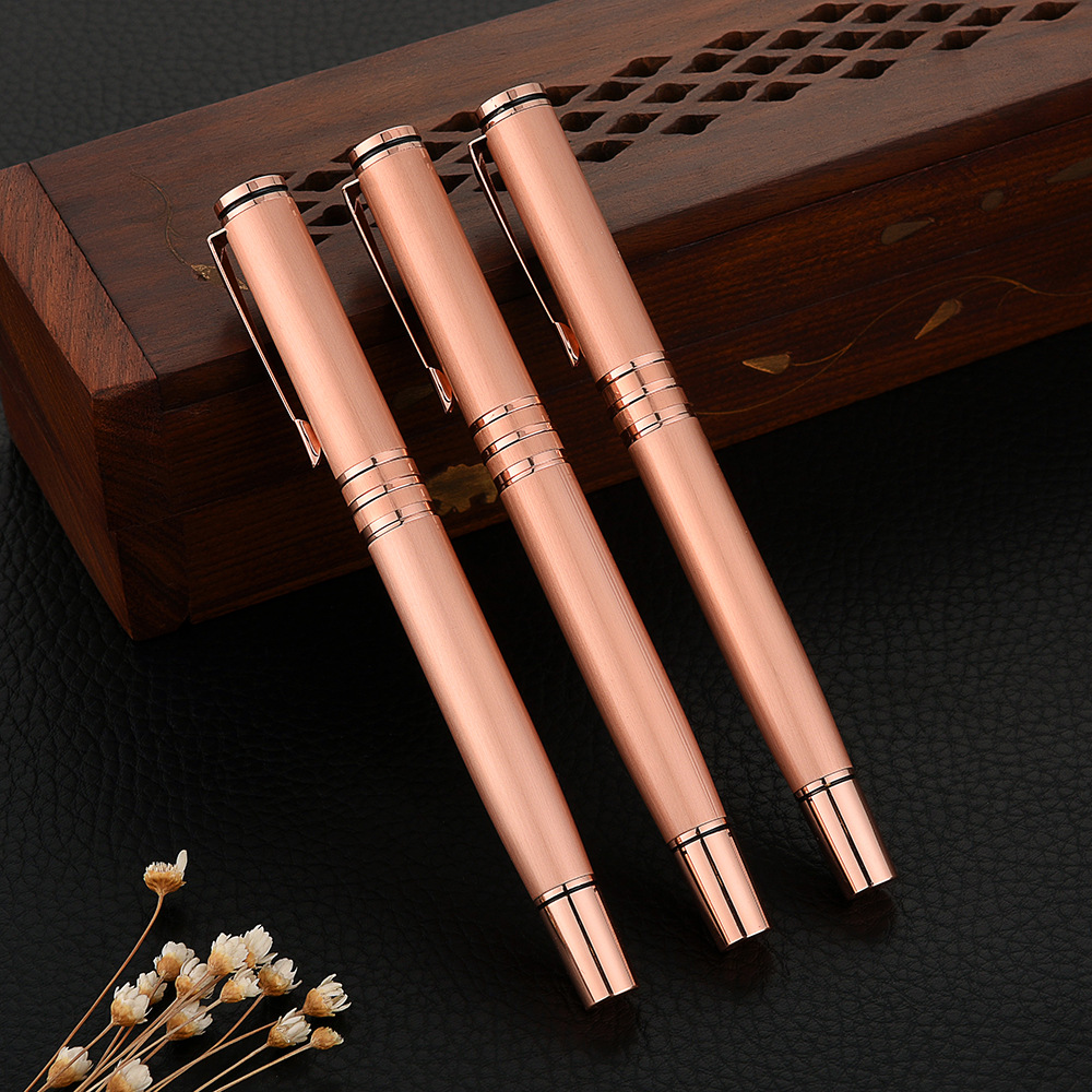 Stainless steel ballpoint pens, corporate year-end party gifts, pen production, company LOGO wholesale in stock pic 14