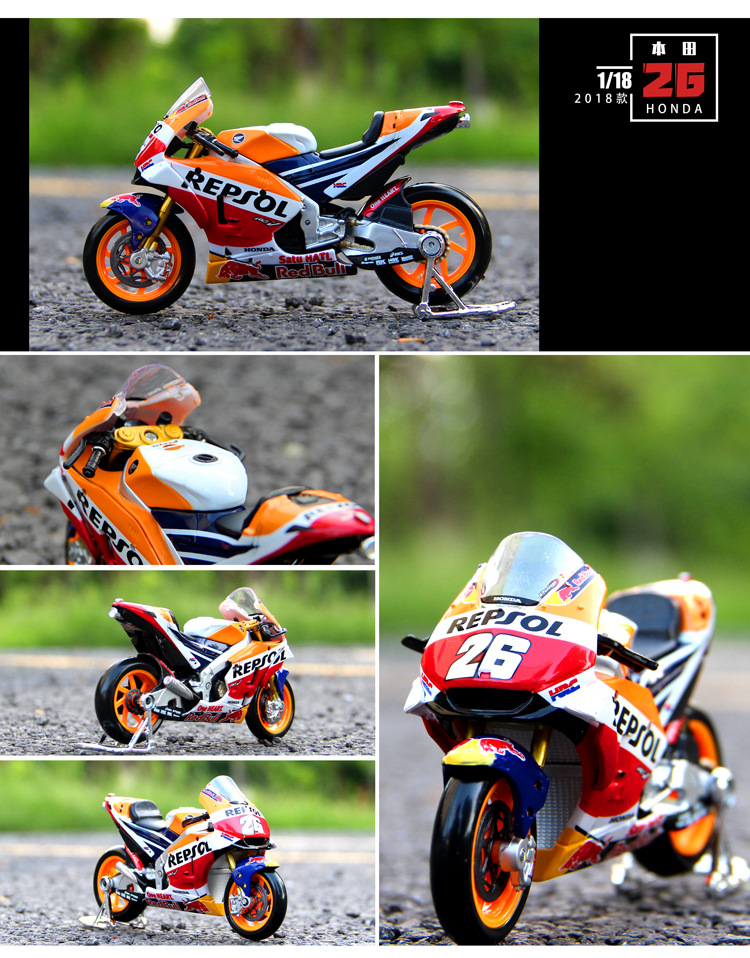 Wholesale Masito 1/18 Yamaha Rossi Honda GP motorcycle racing car Ducati simulation alloy motorcycle model pic 11