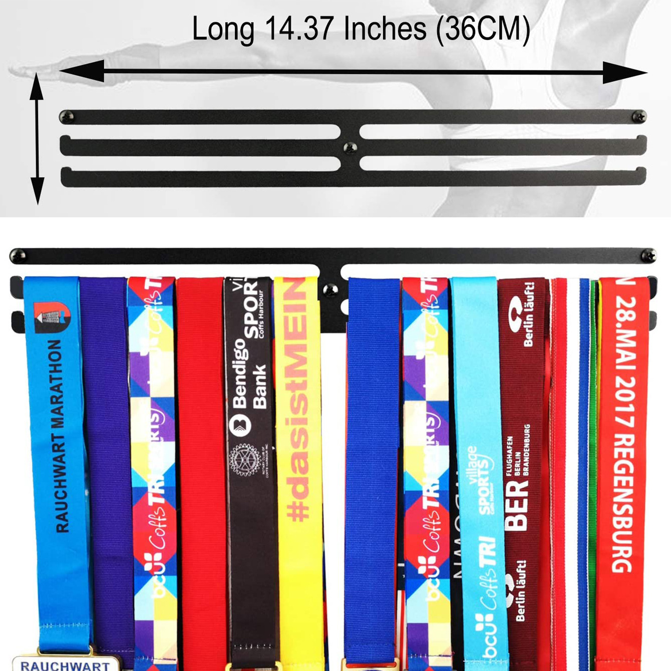 跨境爆款金属奖牌收纳架家居美式墙壁奖牌展示架壁挂形状墙面装饰详情2