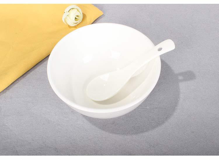 Ceramic rice bowls, thickened commercial small soup bowls, pure white soup noodle bowls, white porcelain bowls for hotels, Western restaurants and eateries, porridge bowls pic 13