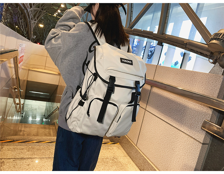 2022新款书包初高中大学生书包工装韩版简约大容量双肩背包详情27