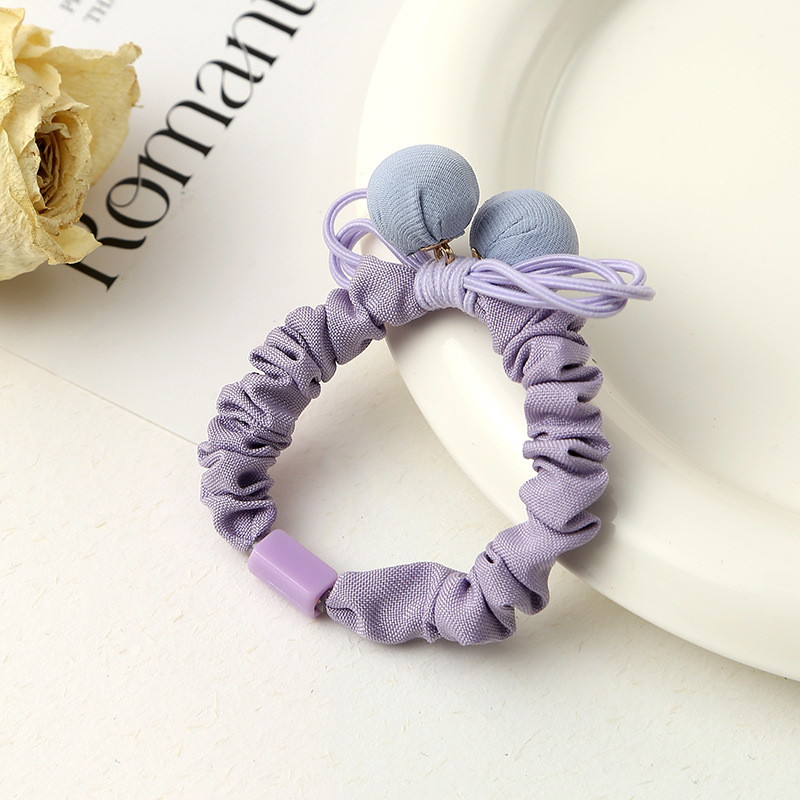 Sweet cream-style small intestine circle, ins style, high-elasticity and durable leather band hair tie, updo hair, ponytail hair tie wholesale pic 3