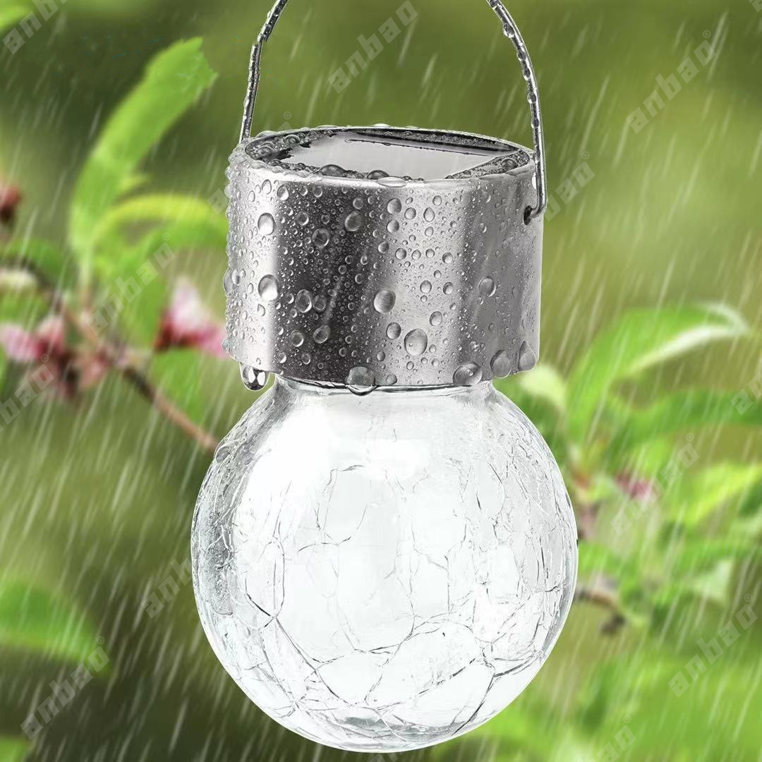 Outdoor courtyard lawn park lights, LED decorative balls, colored crack lights, solar glass ball lights can be hung pic 2