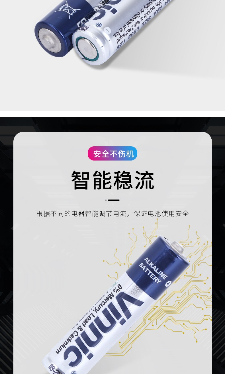 Silver Warrior vinnic Songbai LR03 No. 7 AAA Remote Control, alkaline battery for cars, planes, children and toys pic 4