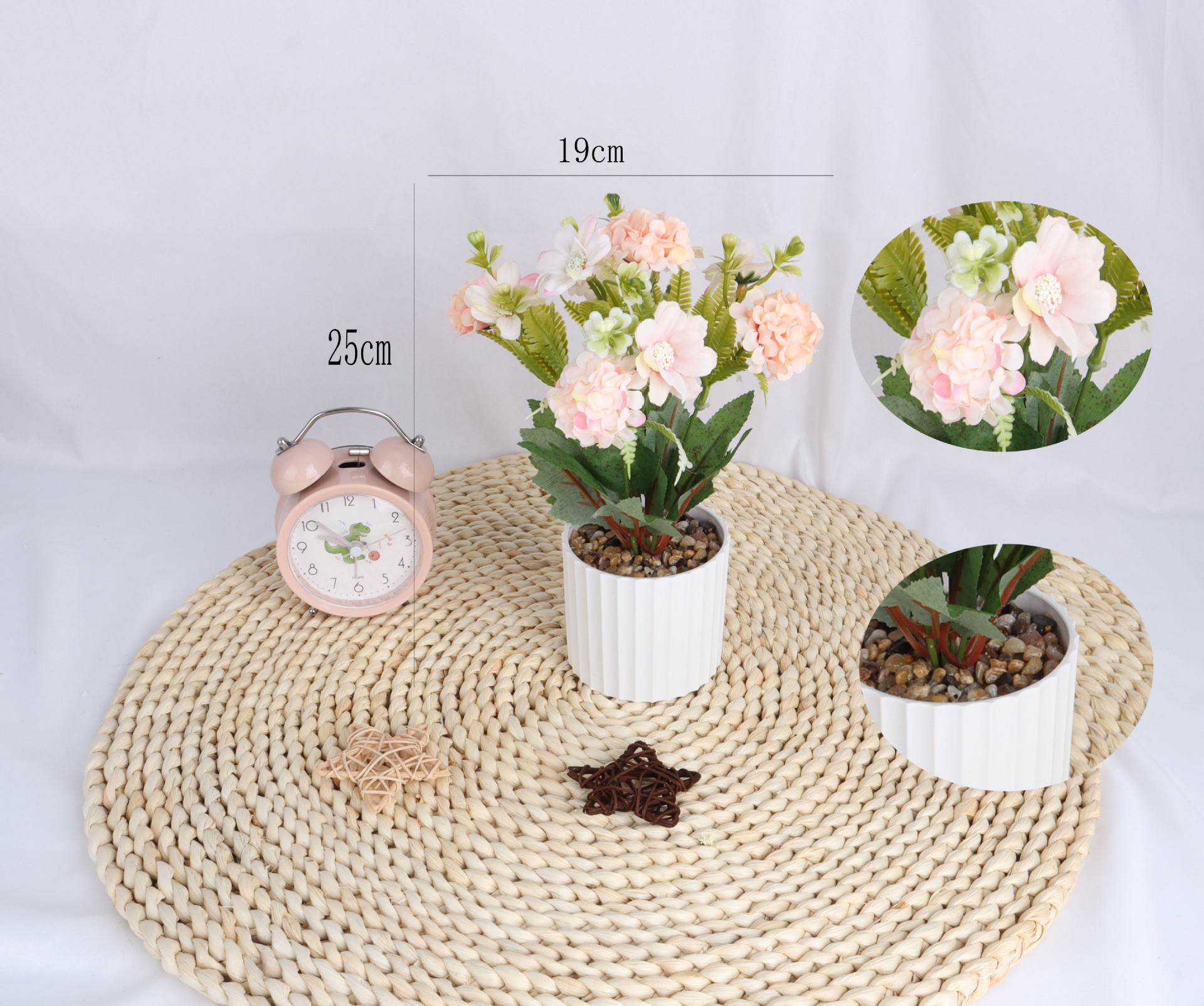 Simulated oil painting bud potted plants/simulated flower bonsai/Furniture ornaments/simulated flower creative interior small ornaments/Yama pic 2