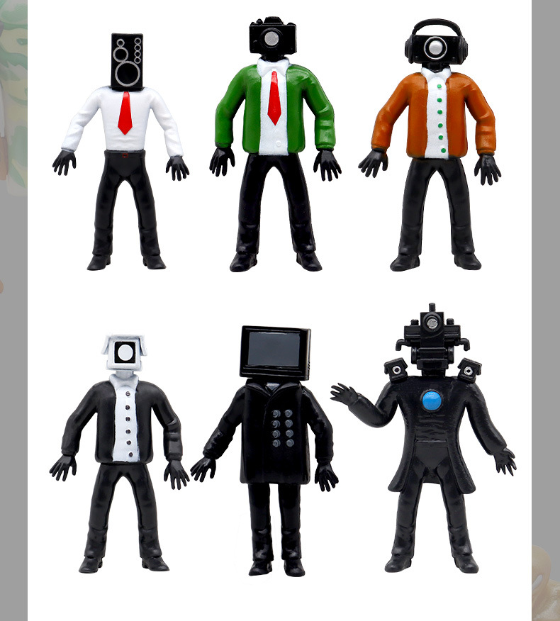 Wholesale and consignment of parody game Toilet Man Battle, Surveillance Man, sound Man model figurines, desktop ornaments and sets pic 4