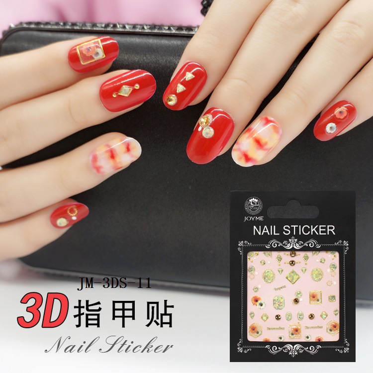 3D nail stickers, nail art stickers, laser stickers, new process, super adhesive back glue process pic 48