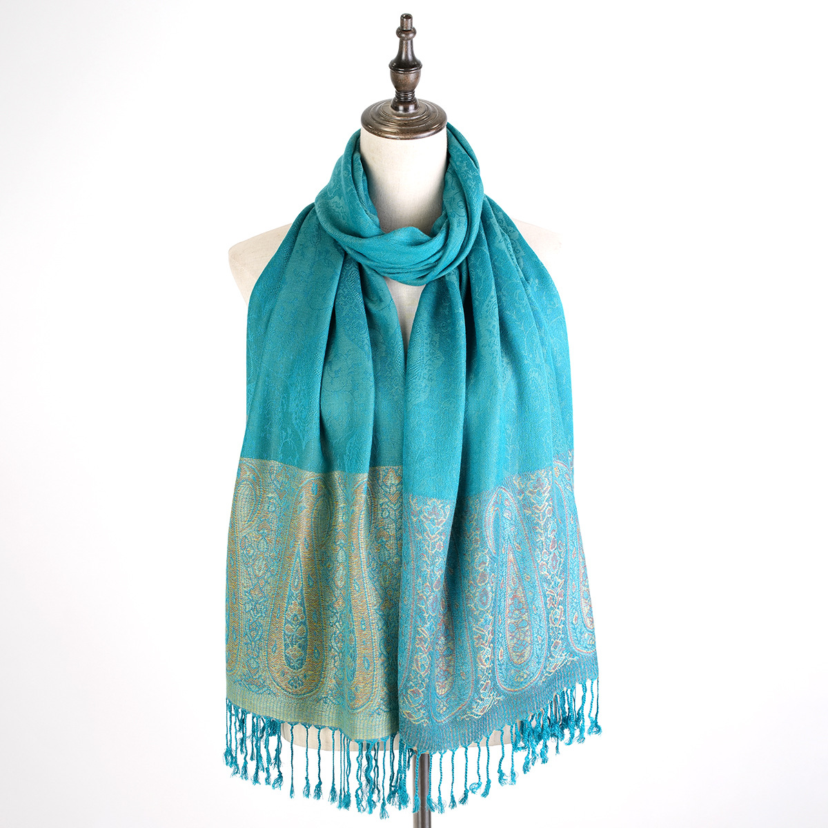 拍照首选 新款时尚四季百搭提花流苏围巾长巾批发 厂家直销详情8