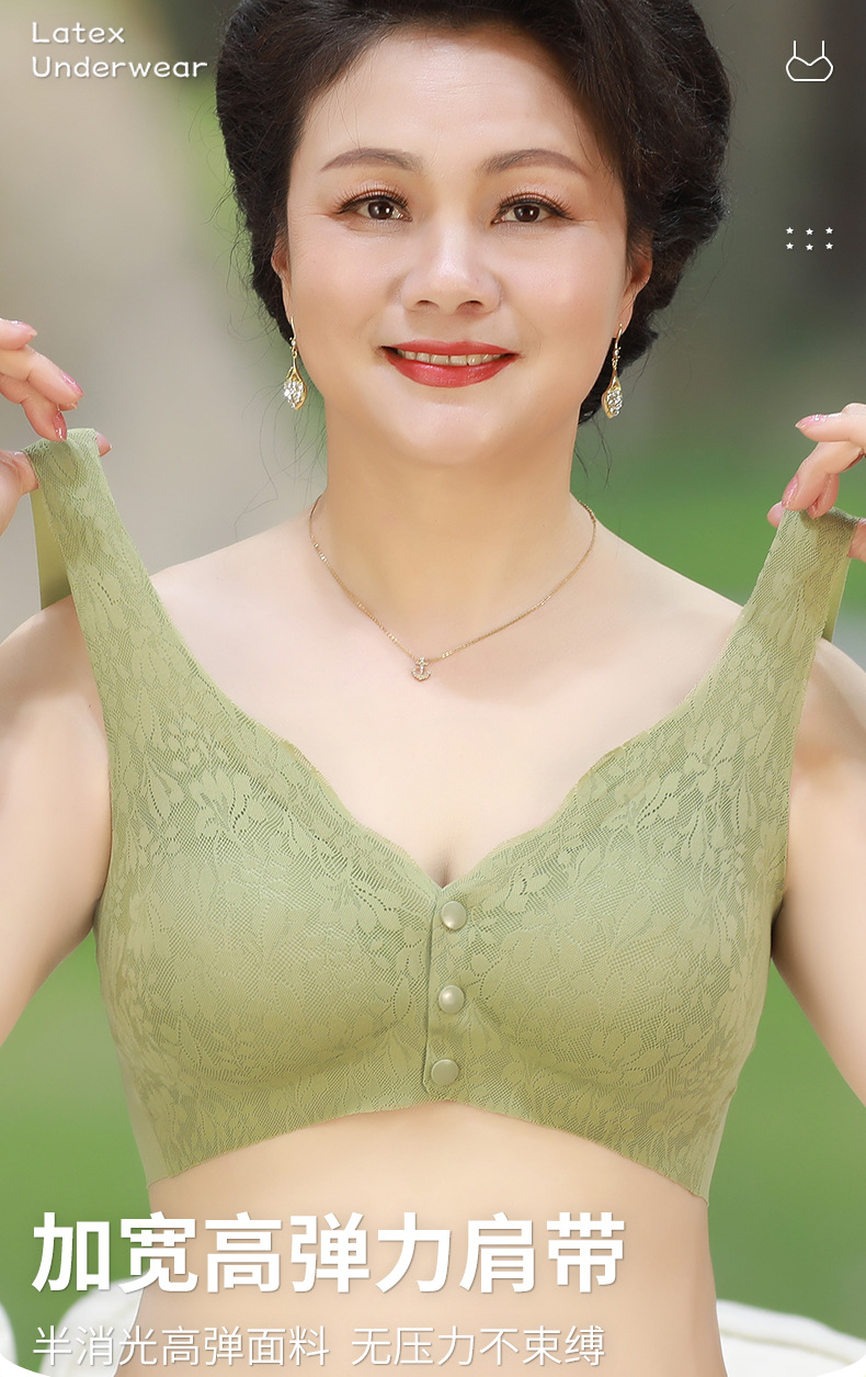 直播爆款妈妈款中老年前开扣内衣薄款夏季无钢圈文胸女式哺乳胸罩详情14