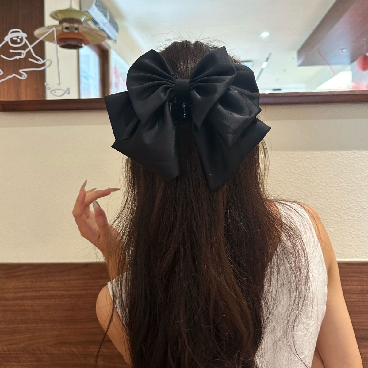 The new head accessories of the national trend series, such as bow hair clips, high-end satin multi-layered ponytail clips, semi-tied hair clips and hair accessories pic 12