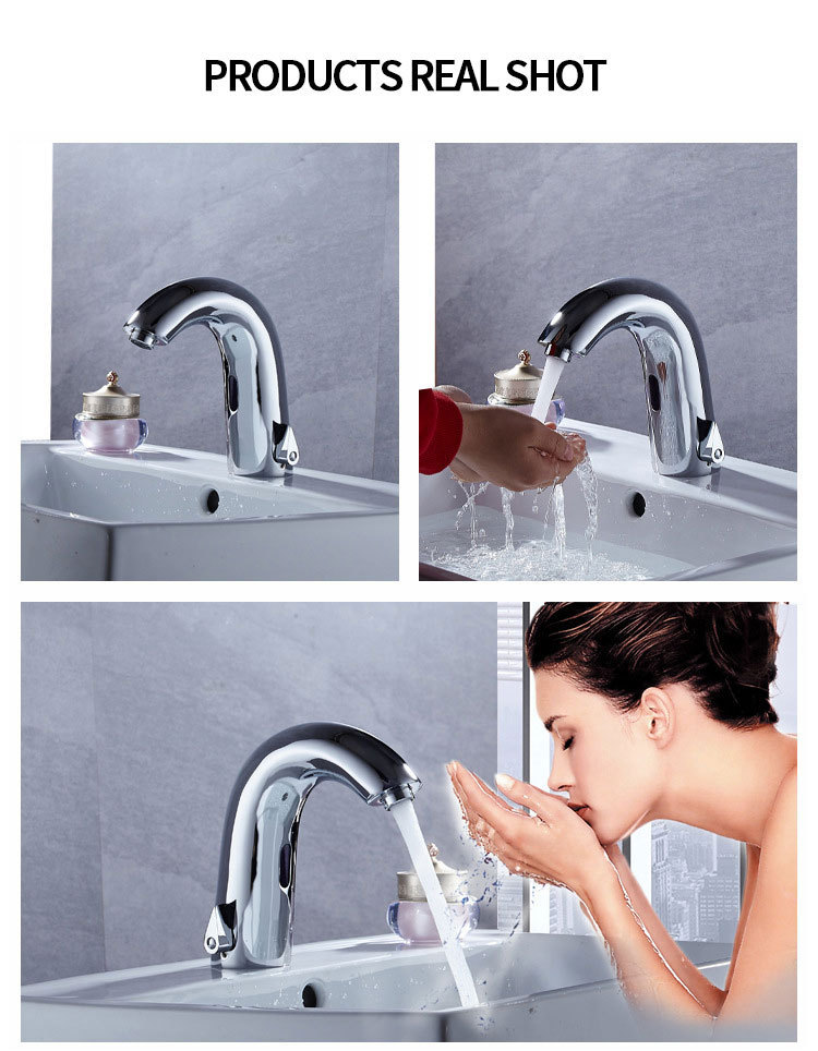 Infrared sensor faucet for bathroom countertop basin, fully automatic sensor cold and hot single cooling, smart home for kitchen pic 34