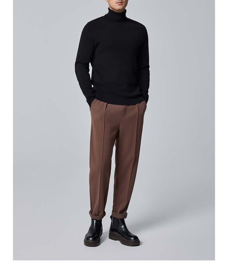 墨麦客男装基础高领男士羊毛衫2024冬季新款纯色打底毛衣男21912 pic 35